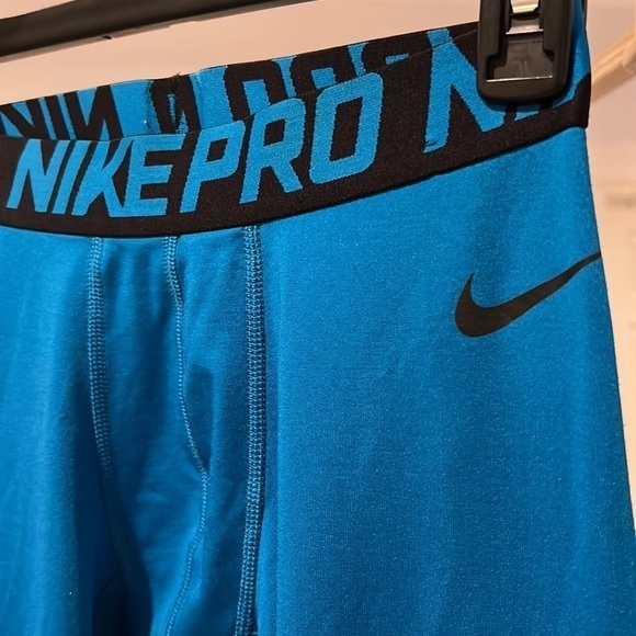 Nike Pro Teal Blue Compression Pants Size Large - Picture 6 of 14